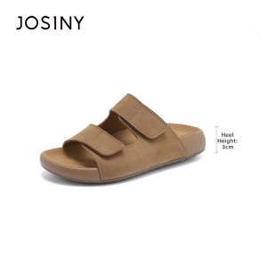 Josiny | Leather Sandals Closure Thick Soles