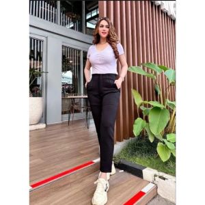 Celana Pensil Scuba Premium Celana Scuba Pensil Saku Paspol Celana Wanita Kerja Kantor