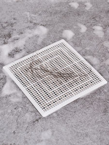 Square Drain Filter Hair Mesh Bathroom Sink Drainage Grid Can Be Trimmed Kitchen Sink Drain Cover Anti-Clogging Grate