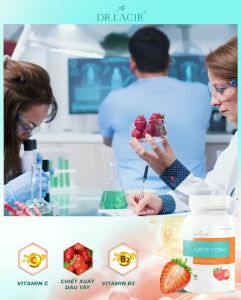 [Chính Hãng 100.% Có Khắc Mã Laser]. Viên uống vital c 60viên chính hãng. Viên uống vitamin C Dr.Lacir giúp sáng da tăng cường sức khoẻ sản sinh collagen. Viên vitamin lacir vital c.