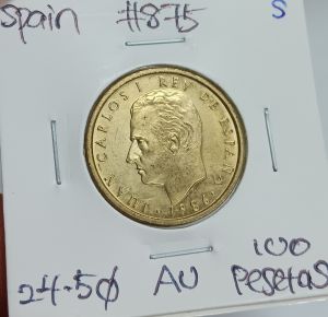 100 Pesetas Spain Coin 1986 (AU) #875