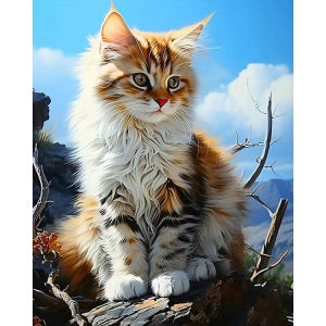 5D DIY Full Drill Diamond Painting Kit Cute Cat Animal Portrait For Adults Home Wall Decor Relaxing Hobby Gift