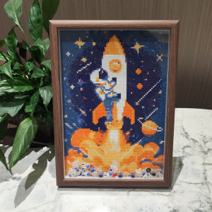 Đồ Thủ Công Dán Kim Cương Hình Phi Hành Gia Mới 2025 Đồ Trang Trí Bàn Đồ Thủ Công Tự Làm Cho Trẻ Em Đồ Chơi Sáng Tạo