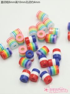 Trang Sức Thủ Công DIY Cho Trẻ Em Hạt Nhựa Tròn Lỗ Lớn 8*10mm Phụ Kiện Trang Sức Thời Trang Mới Ra Lò Mùa Xuân 2023