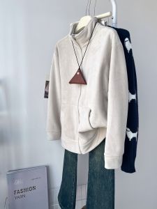 QINGNAER | Warm Thickened Casual Womens Short Cardigan Outerwear