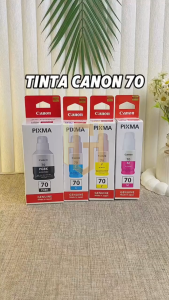 Tinta Canon GI-70 Refill 170ml Black 70ml Cyan Magenta Yellow Untuk Printer PIXMA G5070 G6070 GM2070 GM4070 G7070 G2020 G3020 G3060 G2021 G3021
