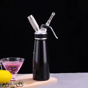 Black Pearl-500ML Cream Dispenser Foamer Stainless Steel Whipped Cream Maker with 3 Nozzles Replacement for Home Kitchen Bakery Cake Shop