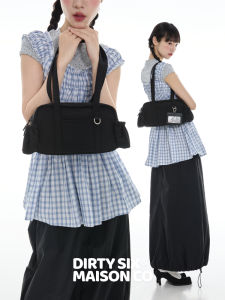 Original DirtySix 2025SS Lightweight Nylon Hani Small French Bread Bag Underarm Shoulder Bag Korean Style Casual Handbag