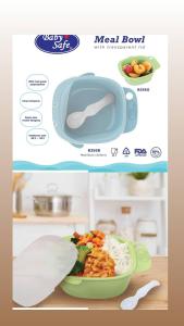 tempat makan bayi ( mangkok+ sendok)