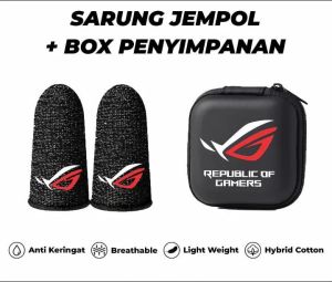 Sarung jari jempol  dan Box penyimpanan - sarung jempol anti Lengket dan responsif terhadap sentuhan