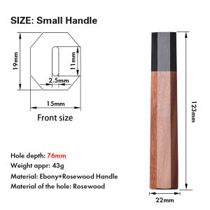 Handmade Chef Knife Octagonal Handle DIY Japanese Kitchen Knives Ebony & Rosewood Natural Wooden Making Details Accessories