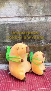 [NEW SERIES] Capybarra Plush Doll Kawaii Capybara Stuffed Animals Capybara Tas Kura Kura Lucu dan Gemoy Boneka Viral Bahan Yelvo Halus dan Lembut Isian Dakron Premium Mudah Dicuci