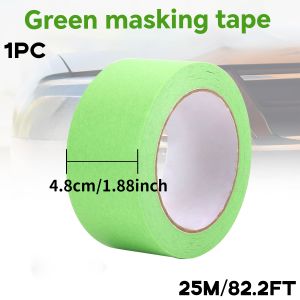 Green Masking Tape 25m Perfect for Painters Easy Tear Clean Removal for Wall and Car Painting