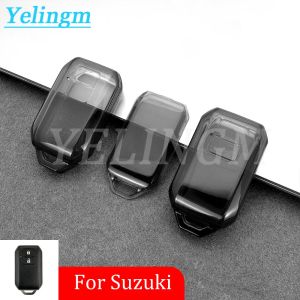 Transparent TPU Car Remote Key Cover For Suzuki Swift Hybrid 2023 Ignis Ertiga Embona XL7 Wagon R Jimney Monopoly Protector Case