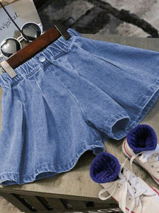 Comfortable Loose Solid Color Denim Jeans Casual Summer Fashion Childrens Clothing for Girls Middle And Small Kids