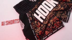 Celana Muay Thai Hook Kickboxing Muay Thai Shorts Blood