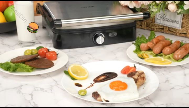 Panini Press Grill Indoor Grill Sandwich Maker with Temperature