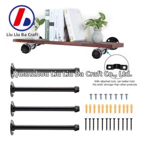 Creative Single Shelf Bamboo Hook Wall Mounted Shelf