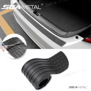 SEAMETAL Car Trunk Rear Bumper Guard Strip Rubber Door Sill Plate Protector Mouldings Pad Cover