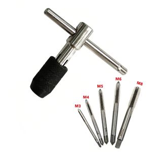 OLOEY | M3-M8 Hand Tap Square Shank Pointed Straight Groove Thread Tapping Internal Thread Tapping Tool Set hand tool wrench set