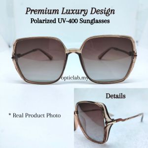 Premium Sunglasses Polarized UV400 Anti Silau Kaca Mata Korean Luxury Diamond Design TR Frame Free Case Hijab Style