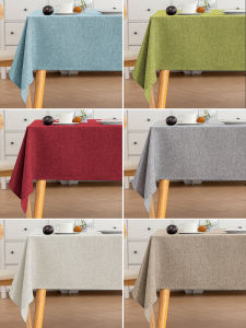 Modern Simple Cotton Linen Tablecloth Oil Proof Waterproof No-Wash Tea Table Mat PVC Heat Resistant Rectangle Dining Tablecloth