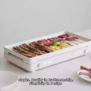 [China Plug Adapter Needed] Multifunctional Electric Griddle and Hot Pot