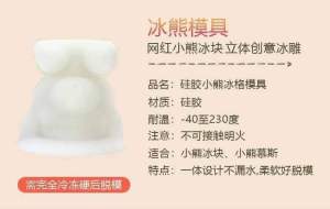 网红小熊冰块模具Internet celebrity bear ice cube Module Must-have internet celebrity drinks