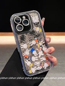 Ốp Lưng iPhone Dễ Thương Miffy Rabbit Có Lớp Sương Sương Màu Kim Cương Trong Suốt Bảo Vệ Apple 16ProMax iPhone 15Pro Họa Tiết Hoạt Hình