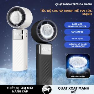 Quạt Cầm Tay Mini Có Thể Gập Lại 199 Tốc Độ Làm Mát Bán Dẫn Siêu Di Động Cho Văn Phòng Sinh Viên Ngoài Trời Tại Nhà Du Lịch - Dùng Nguồn USB