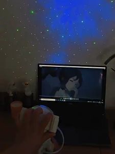 lampu tidur aesthetic Lampu Proyektor bintang astronot laser berbintang usb lampu radio Bluetooth