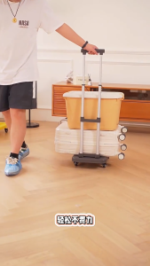 2025New Flatbed Trolley/Trolley Cart/Foldable Non-Slip Trolley Universal wheel Platform Car 4 Wheels Portable 150kg Durable Portable Fold Up Hand Trolley
