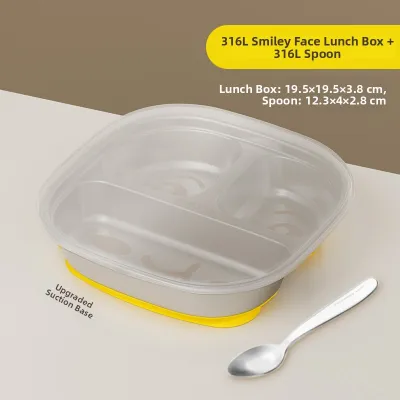 DEMING | Stainless Steel Suction Partition Plate for Baby