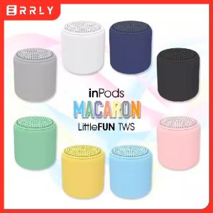 ERRLY Speaker Bluetooh Wireless inPODs Macaron LIttle fun Music BOX TWS 2 in1 Stereo Bass