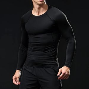 2025 New Mens Compression Shirt Men Fitness Long Sleeve Running Shirt Man Gym Under T Shirt Football Jersey Sportswear Tights