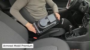 Armrest Toyota Agya 7 USB Port Charger + LED Kulit Mobil Daihatsu Ayla