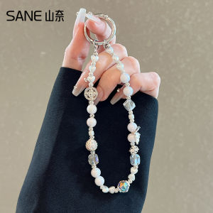 Elegant Pearl Beaded Phone Strap Princess Style Luxury Sensation Dreamy Sparkling Crystal Alloy Womens Handbag Pendant