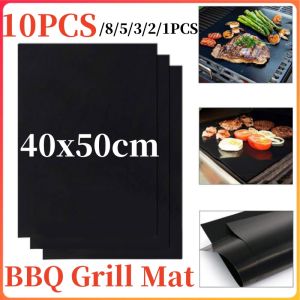 50x40CM Non-stick BBQ Accessories Grill Mat Reusable Barbecue Outdoor Baking Pad BBQ Cooking Grilling Sheet for Party Grill Mat
