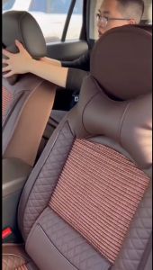 Suzuki Car Seat Covers SetFull Coverage Leather Ice silk Seat Protector With fixed lumbar support For Spresso Dzire Vitara Swift Ciaz Range Globai Boksburg Ignis Myanmar (5-seater luxury Set)
