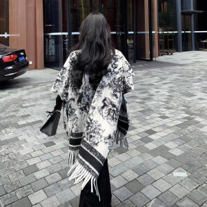 Zanning | Ginkgo Leaf Design Shawl for Women to Match Cheongsam and Dresses Autumn Winter