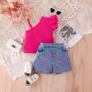[1-7th] SETELAN ANAK PEREMPUAN PINK JEANS LOVE