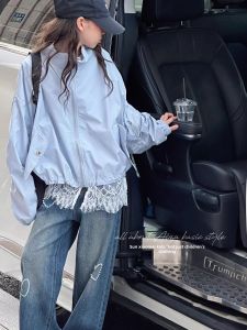 Aiza basic | Lace Splicing Girls Jacket