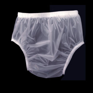 Transparent Plastic Washable Waterproof Adult Diapers Breathable Underwear for Seniors Incontinence Briefs AB DL