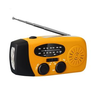 Đài Phát Thanh Khẩn Cấp Ngoài Trời Năng Lượng Mặt Trời Quay Tay Dynamo FM/AM/NOAA Với Bộ Sạc Điện Thoại 2000mAh Đèn Pin Đèn SOS Dùng Cho Cắm Trại