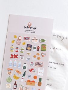 Adorable Cartoon Stickers Suatelier Decorative Flat Illustration Girls Scrapbook Album Decorations Cute Paper Crafts