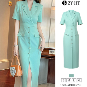 ZYHT EraVogue Womens Dresses Green Dresses Suit Dresses Work Dresses High-class Dresses Vintage Dresses Event Dresses Party Dresses Evening Dresses 30746