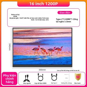 LANLIPU | Màn Hình Chơi Game Di Động LANLIPU 16 Inch Với Cổng Type-C HDMI Dành Cho PS4/5 Steam/Deck Switch PC Mac Điện Thoại TV Box - IPS LED HDR10