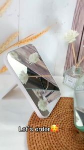 Cermin Meja Lipat Portable Kaca Makeup Lipat Ringan untuk Rias Skincare - Kaca Cermin Lipat Persegi