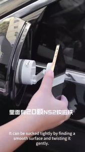 Car Magnetic Phone Holder High Quality Portable Foldable Adsorption Bracket Multifunctional Double Sided 360° Rotation Lazy Navigation Holder 磁吸支架