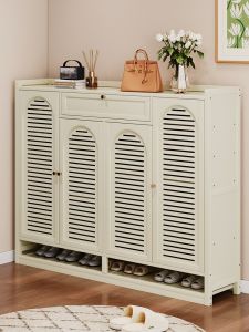 XUNHUAI | Cream Style Wall-mounted Shoe Cabinet With Door